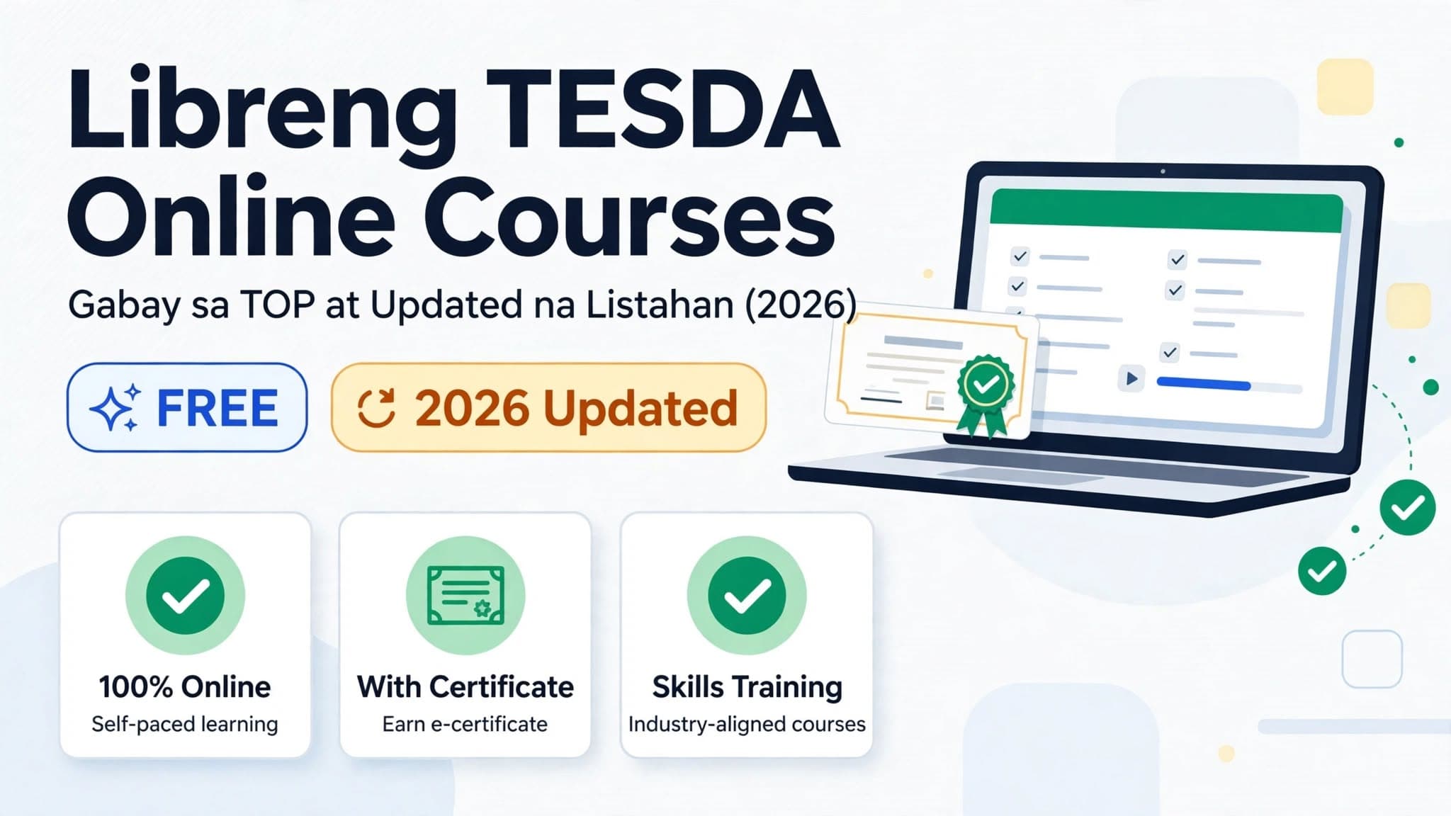 Free TESDA Online Courses with Certificates: Updated List (2026)